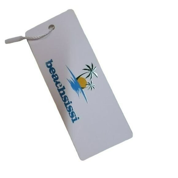 Beachsissi Bikini Cross Front Thong Bottom Yellow Green Women's Small S NWT - Picture 10 of 16